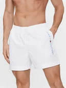 Kąpielówki męskie - Tommy Hilfiger Szorty kąpielowe UM0UM03258 Biały Regular Fit - miniaturka - grafika 1