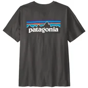 Koszulki sportowe męskie - Koszulka męska Patagonia P-6 Logo T-Shirt Rozmiar: L / Kolor: czarny - miniaturka - grafika 1