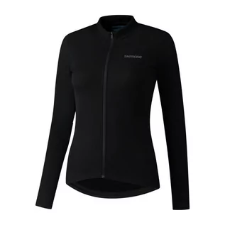 Bluzy na rower - Damska Bluza Rowerowa  Shimano W'S Element Long Sleeve Jersey | Black - Rozmiar S - grafika 1