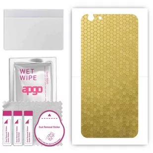Folia naklejka skórka strukturalna na TYŁ do Apple iPhone 6s -  Plaster Miodu Złoty - apgo SKINS - Szkła hartowane na telefon - miniaturka - grafika 1