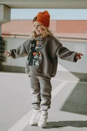 Bluzy dla chłopców - Dres oversize Robot Teddy - miniaturka - grafika 1