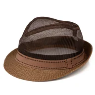 Czapki męskie - KAPELUSZ Alessio MĘSKI damski PLECIONY lato HAWANA letni PANAMA - miniaturka - grafika 1