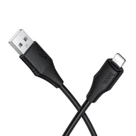 Kable USB - Kabel Silikonowy USB A do Lightning Hoco 2,4A 1 m X124 czarny - miniaturka - grafika 1