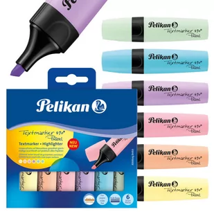 Pelikan AG Zakreślacz 490 Pastell etui 6 kolorów - Przybory szkolne - miniaturka - grafika 1