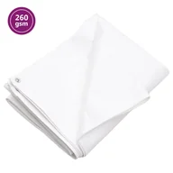 Folie budowlane - vidaXL Plandeka, 260 g/m², 8x10 m, biała, HDPE - miniaturka - grafika 1