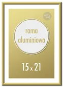 Ramki na zdjęcia - Ramka na zdjęcia 15x21 A5 cm Ramki aluminiowe 21x15 cm złota - miniaturka - grafika 1