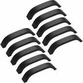 Zawiasy, okucia i inne akcesoria - Zestaw 10 nowoczesnych uchwytów meblowych 160 mm do drzwi szafek i garderób ze śrubami, kolor czarny - miniaturka - grafika 1