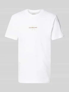 T-shirt z okrągłym dekoltem i wyhaftowanym logo - Koszulki męskie - miniaturka - grafika 1