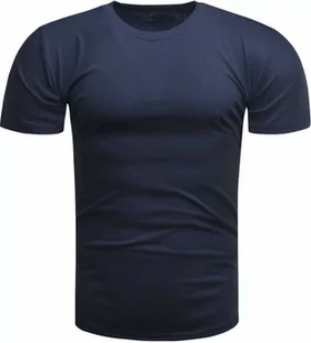 Koszulka męska t-shirt gładki granatowy Recea - Koszulki męskie - miniaturka - grafika 1