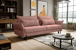 Sofa rozkładana Volio z pojemnikiem na pościel Różowy - Pościel - miniaturka - grafika 1