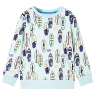 Bluzy dla dziewczynek - Bluza dziecięca, jasnoniebieski melanż, 104 - miniaturka - grafika 1
