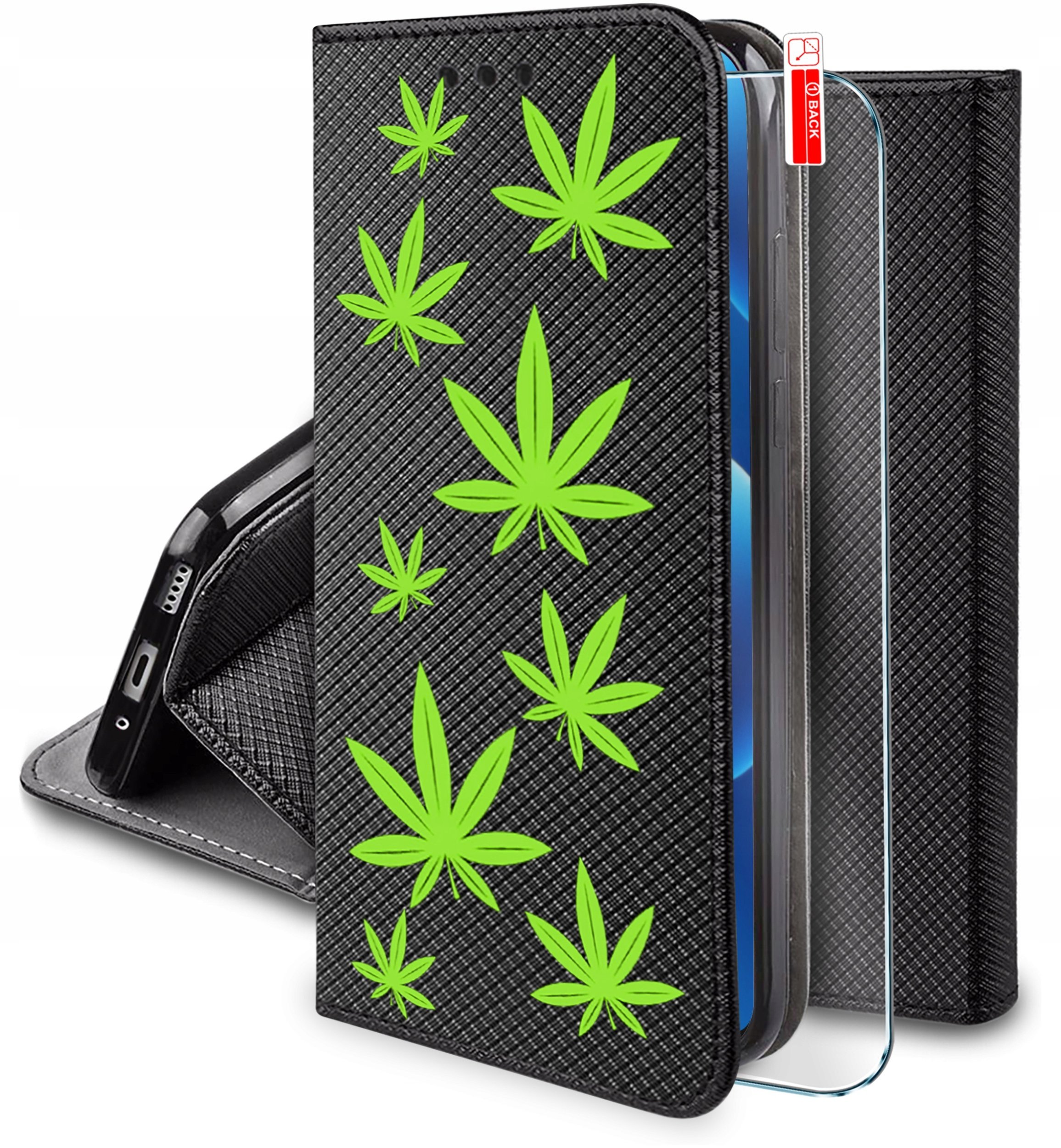 Etui do Realme 14x 5G MAGNET WZORY CASE PORTFEL + SZKŁO 9H