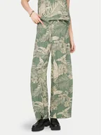 Spodnie damskie - ONLY Spodnie materiałowe Palina 15324503 Zielony Loose Fit - miniaturka - grafika 1