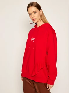 Bluzy damskie - MSGM Bluza 2941MDM78 207799 Czerwony Oversize - grafika 1