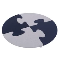 Maty edukacyjne - KiddyMoon Piankowe Puzzle do zabawy Okrąg jasnoszary-granatowy 4 Zabawka mata - miniaturka - grafika 1