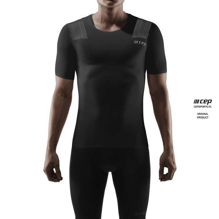 Męska koszulka sportowa z krótkim rękawem CEP Wingtech czarna