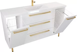Szafka Umywalkowa Stojąca ATHOS 140 cm K K UZ MATOWA - Szafki łazienkowe - miniaturka - grafika 1