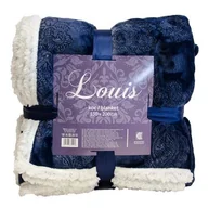 Narzuty - Koc/narzuta LOUIS granatowy - miniaturka - grafika 1