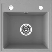 Zlewozmywaki - Laveo TRZYNASTKA zlewozmywak 1-komorowy bez ociekacza SZARY SBP 510T - miniaturka - grafika 1