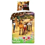 Pościel - Halantex Pościel bawełniana 140x200 Spirit konie poszewka 70x90 Kids 12 - miniaturka - grafika 1