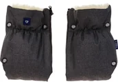 Akcesoria do wózków - Zaffiro Rękawiczki Mufki do wózka Wełna Melanż Grafitowy Zaffiro - miniaturka - grafika 1