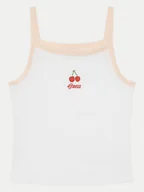 Koszulki i topy damskie - Guess Top J5GI07 KCU20 Biały Slim Fit - miniaturka - grafika 1