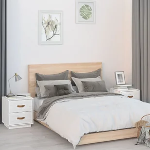 vidaXL Szafki nocne 2 szt. Biała sosna 40x34x45 cm - Stolik nocny - Szafki nocne - Szafa - Szafka nocna - Szafki nocne - miniaturka - grafika 1