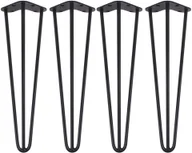Meble modułowe i akcesoria - Nogi Metalowe Hairpin Legs 31cm 3 pręty 4 sztuki - miniaturka - grafika 1