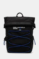 Plecaki - Karl Lagerfeld Jeans plecak męski kolor czarny duży z nadrukiem A2M30114 - miniaturka - grafika 1