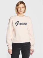 Bluzy damskie - Guess Bluza W3RQ10 K9Z21 Różowy Relaxed Fit - miniaturka - grafika 1