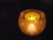 Świeczniki - Lampka TEALIGHT podgrzewacz świecznik CHOINKA żółta - miniaturka - grafika 1