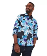 Koszule męskie - Joe Browns Męska koszula oversize z kwiatowym nadrukiem, Czarny, L - miniaturka - grafika 1