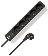 Listwy zasilające - Brennenstuhl ecolor 5gn, 5m czarno-biała 002181980000 - miniaturka - grafika 1