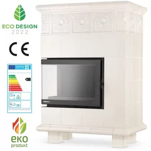 HIGHER Piec kominek kaflowy narożny koza PORTO beżowy 13kW EkoProjekt 2022 EK-PORTO - Piece wolnostojące - miniaturka - grafika 1