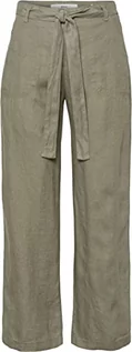 Spodnie damskie - BRAX Damskie spodnie w stylu Maine S Skrócone lniane spodnie, khaki, 40 - grafika 1