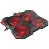 Podkładki chłodzące pod laptopa - Natec Podstawka chłodząca pod notebook Genesis Oxid 250 15.6 17.34 wentylatory czerwone podświetlenie NHG-1144 - miniaturka - grafika 1