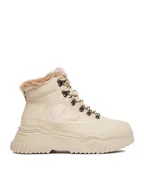 Botki damskie - DeeZee Trzewiki HX24021-1 Beżowy - miniaturka - grafika 1