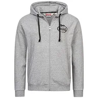 Bluzy męskie - Lonsdale Męska bluza z kapturem Daventry, Marl Anthracite, L - miniaturka - grafika 1