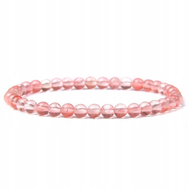 Bransoletka Damska Kamień Naturalny WaterMelon 4 mm Korale Elastyczna