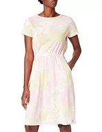 Sukienki - Timezone Damska sukienka z nadrukiem, luźna sukienka, jasnoróżowa, zielona sukienka Splash, XL - miniaturka - grafika 1