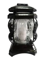 Lampiony i znicze - Znicz szklany kapliczka czarna przezroczysta - miniaturka - grafika 1