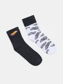Skarpetki dla dzieci - Sinsay - Skarpetki 2 pack Hot Wheels - szary - miniaturka - grafika 1