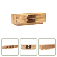Szafki RTV - The Living Store Szafka pod telewizor 116x30x35 cm Mango lite drewno - miniaturka - grafika 1