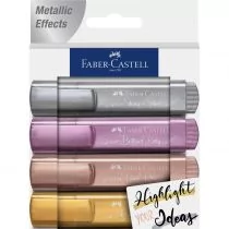 Faber-Castell Zakreślacz metaliczny 4 kolory - Przybory szkolne - miniaturka - grafika 1
