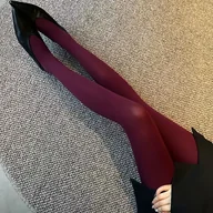 Rajstopy - TEMU 1 Para damskich rajstówek z kontrastową koronką, jednokolorowe dzianinowe materiały, poliamid 85% 15%, pranie ręczne - eleganckie rajstopy do - miniaturka - grafika 1