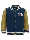 Bluzy dla chłopców - Niebieska chłopięca bluza baseballówka z nadrukiem Lief r.68 - miniaturka - grafika 1