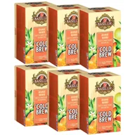 Herbata - BASILUR Cold Brew - Owocowa herbata bezkofeinowa z aromatem mango i cytrusów, herbata na zimno w saszetkach 20 x 2 g 6 sztuk - miniaturka - grafika 1
