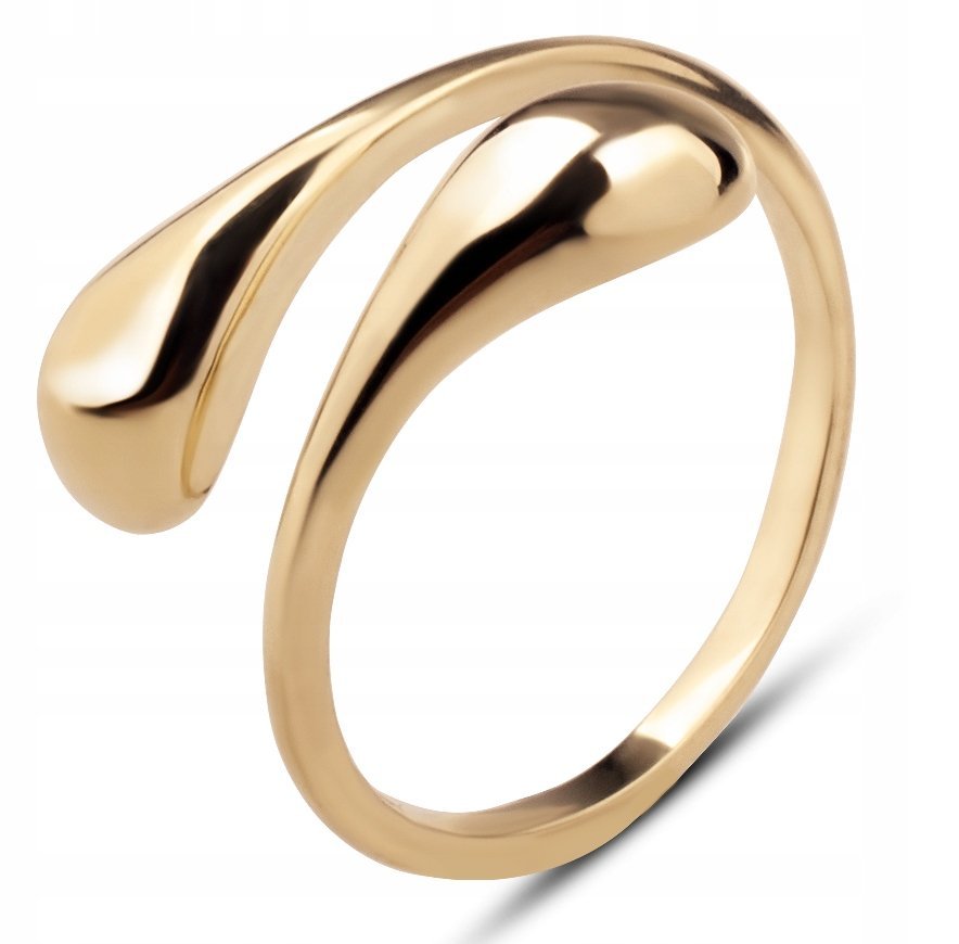 KLASYCZNY PIĘKNY ZŁOTY PIERŚCIONEK KROPELKI GOCCIOLINE 14KT 585