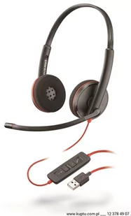 Blackwire 3220 przewodowy zestaw słuchawkowy USB A (209745-104) - Słuchawki - miniaturka - grafika 1