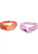 Ozdoby do włosów - Urban Classics Unisex Bandana Print Headband 2-pak opaska na czoło, magicmango/softlilac, jeden rozmiar - miniaturka - grafika 1